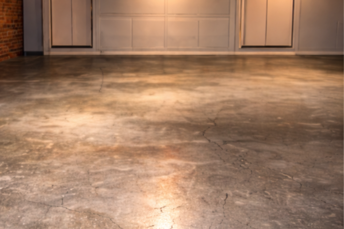 Garage floor before epoxy